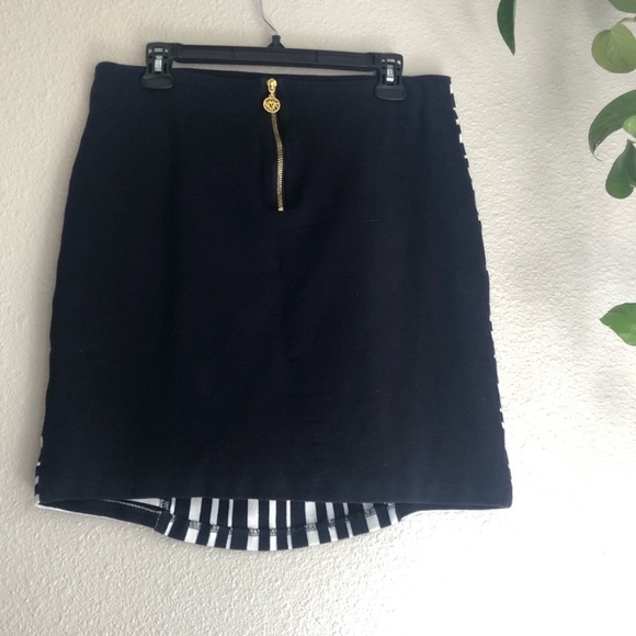 Anne Klein Striped Skirt, Navy & White - Picture 2 of 6